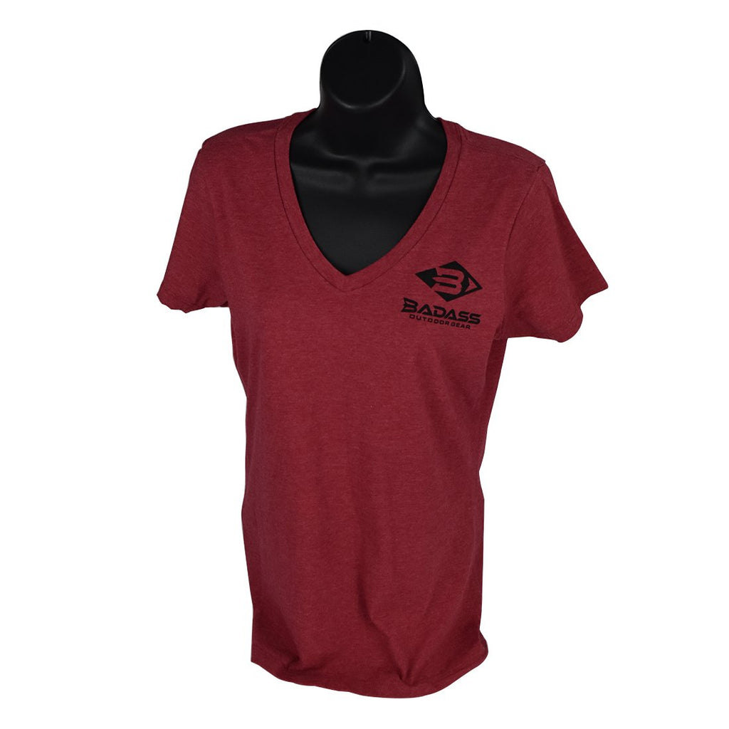 Badass Outdoor Gear Women's V-Neck logo T-shirt