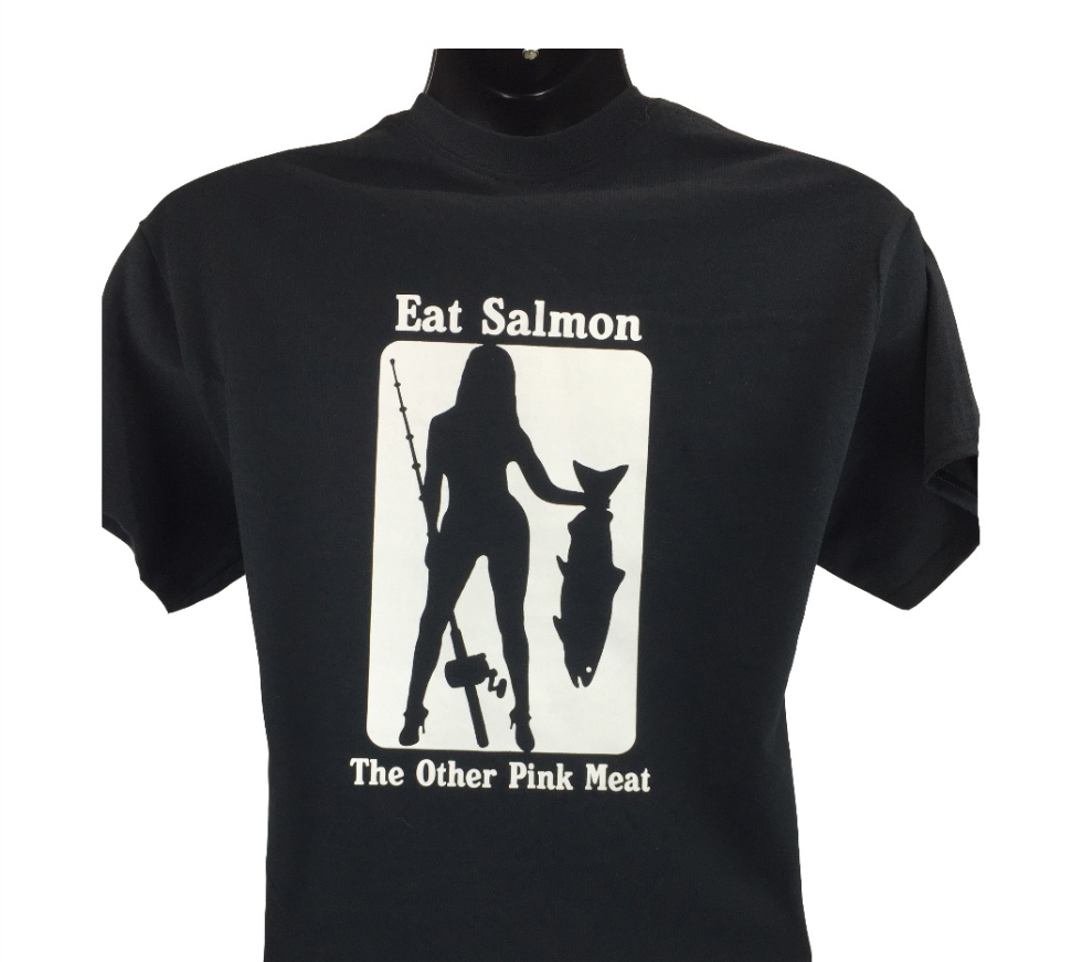Badass Outdoor Gear Eat Salmon the other Pink Meat Funny T-Shirt