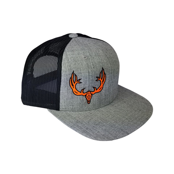 Badass Outdoor Gear Flat brim skull trucker hat